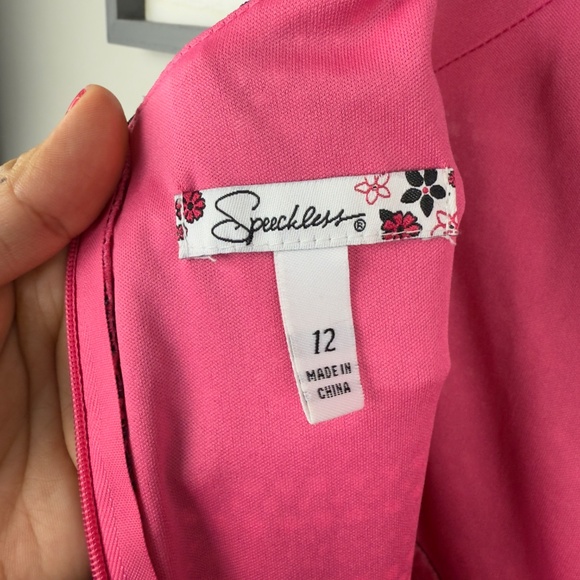 SPEECHLESS sleeveless a-line midi dress keyhole tie on back girls size 12 - Picture 12 of 12